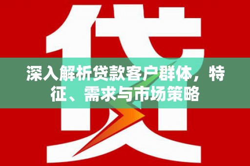 阳江深入解析贷款客户群体，特征、需求与市场策略