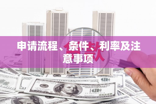 阳江申请流程、条件、利率及注意事项