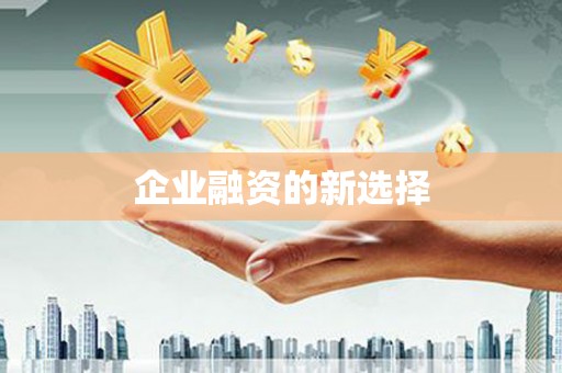 阳江企业融资的新选择