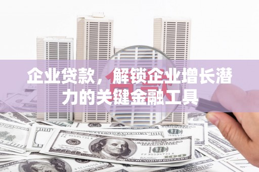 阳江企业贷款，解锁企业增长潜力的关键金融工具