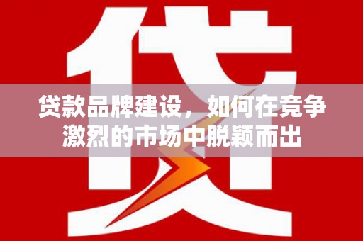 阳江贷款品牌建设，如何在竞争激烈的市场中脱颖而出