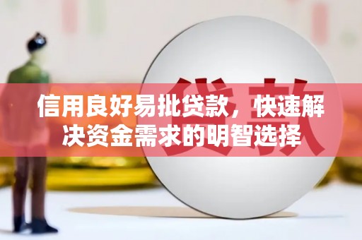 阳江信用良好易批贷款，快速解决资金需求的明智选择