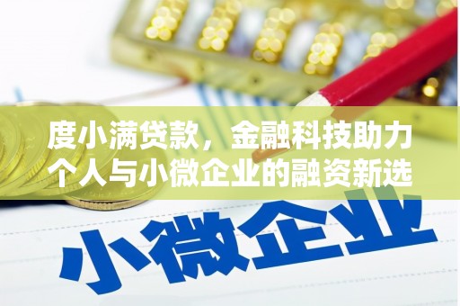 阳江度小满贷款，金融科技助力个人与小微企业的融资新选择