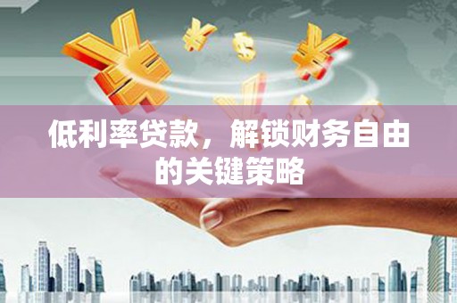 阳江低利率贷款，解锁财务自由的关键策略