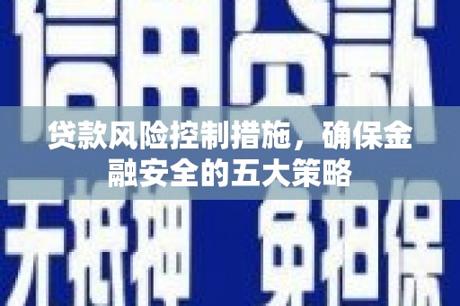 阳江贷款风险控制措施，确保金融安全的五大策略