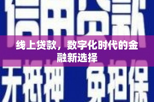 阳江线上贷款，数字化时代的金融新选择