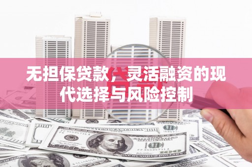 阳江无担保贷款，灵活融资的现代选择与风险控制