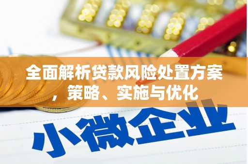 阳江全面解析贷款风险处置方案，策略、实施与优化