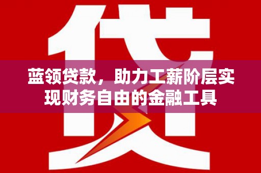 阳江蓝领贷款，助力工薪阶层实现财务自由的金融工具